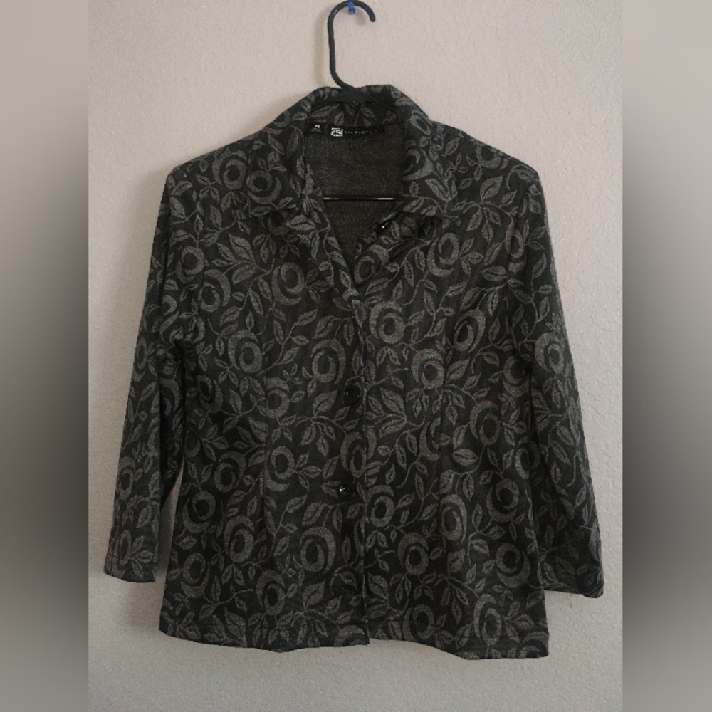 Black Floral Blazer